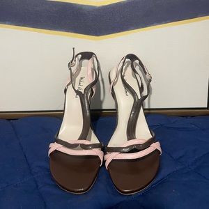 Brown and pink Michael Antonio heels